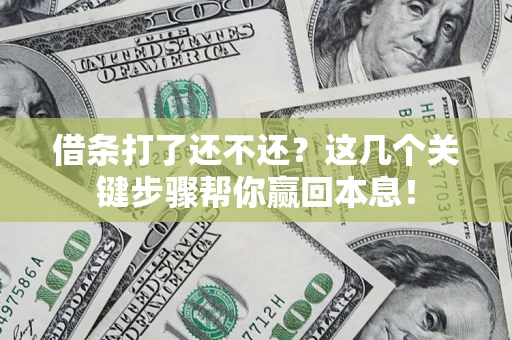 济南借条打了还不还？这几个关键步骤帮你赢回本息！