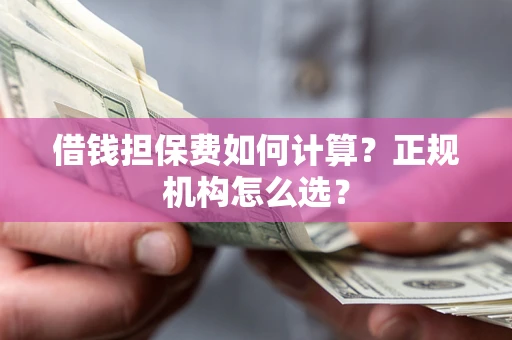 济南借钱担保费如何计算？正规机构怎么选？