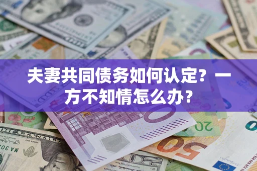 济南夫妻共同债务如何认定？一方不知情怎么办？