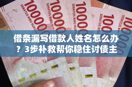济南借条漏写借款人姓名怎么办？3步补救帮你稳住讨债主动权