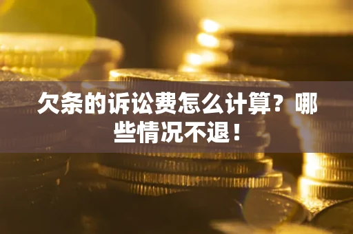 济南欠条的诉讼费怎么计算？哪些情况不退！