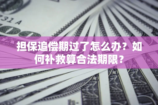 济南担保追偿期过了怎么办？如何补救算合法期限？
