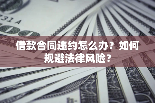 济南借款合同违约怎么办？如何规避法律风险？